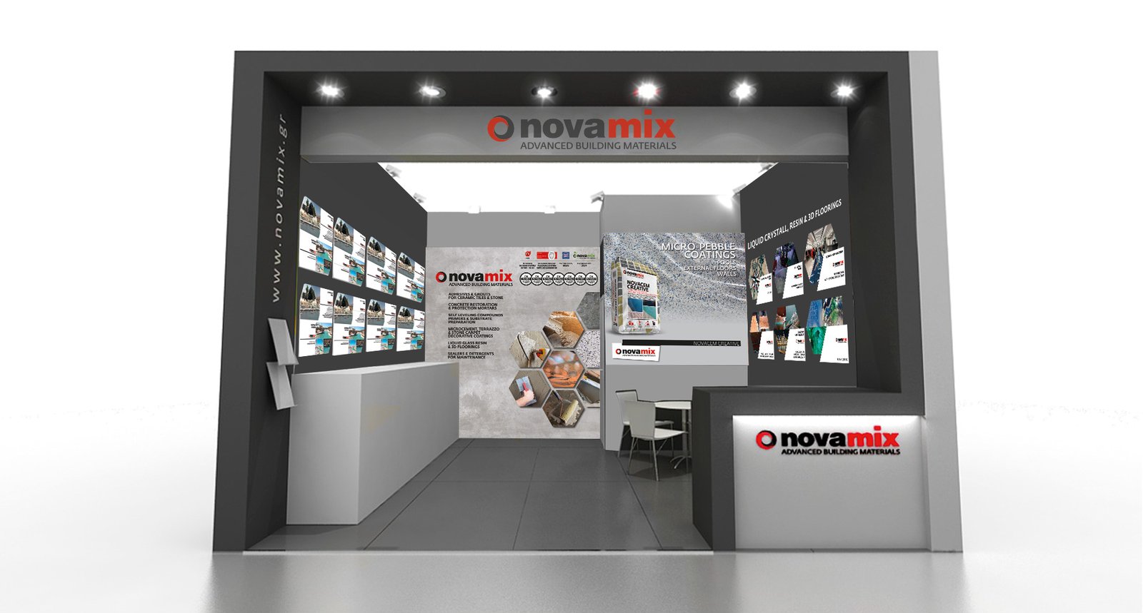 novamix exhibition kiosk at BAU 2018